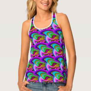 Bright funny fish,fantasy characters animal  tank top