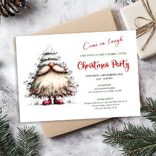 Bright Funny Santa Classic Holiday Celebration  Invitation