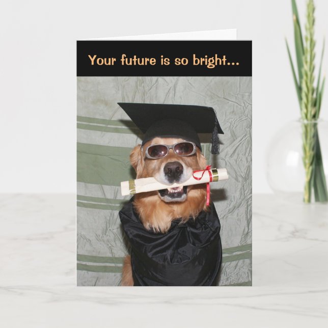 Bright Future Golden Graduation Card (Front)