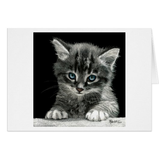 "Bright Future" Kitten Card - White Background (Front Horizontal)