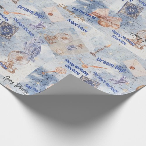 Bright Future Mystical Birthday Teen Add Name Wrapping Paper