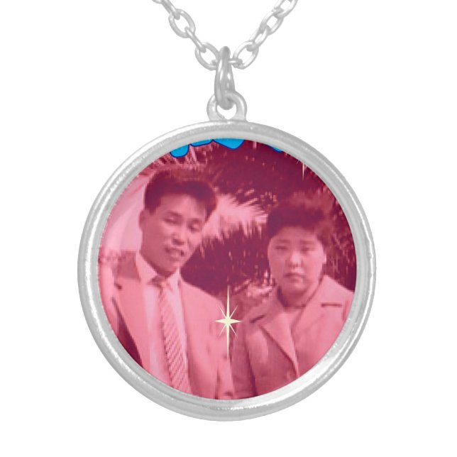 bright future silver plated necklace (Front)