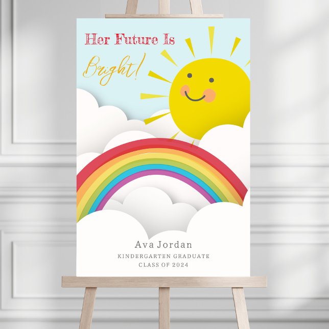 Bright Future Sunshine Rainbow Graduation Foam Board (Creator Uploaded)
