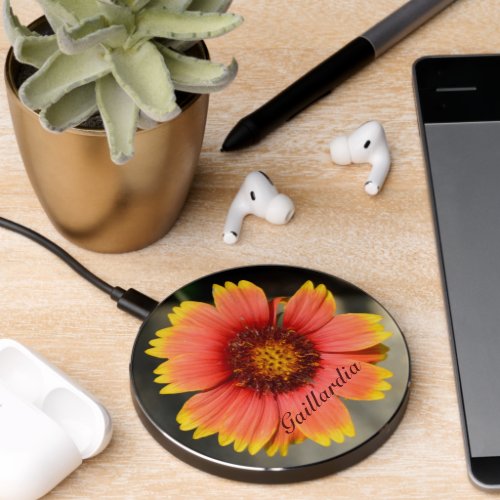 Bright Gaillardia Sunflower Photographic Flower Wireless Charger