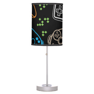 Bright gaming joysticks: cool pattern. table lamp