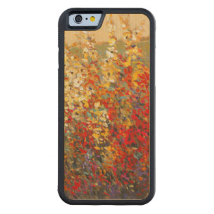 Bright Garden Mural of Spring Wildflowers Carved Maple iPhone 6 Bumper Case