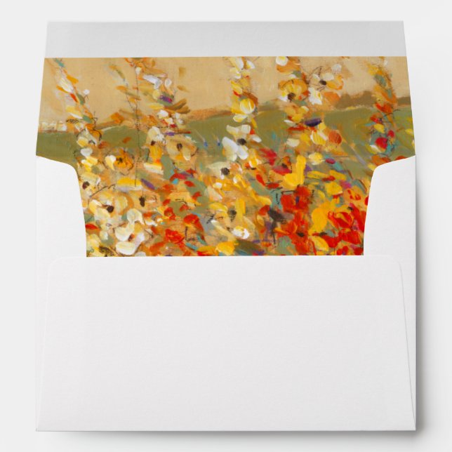 Bright Garden Mural of Spring Wildflowers Envelope (Back (Bottom))