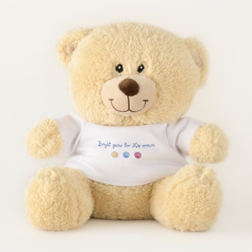 Bright Gems for His Crown hymn lyric w blue text Teddy Bear