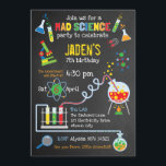 Bright Gender Neutral Mad Science Party Invitation<br><div class="desc">Bright gender neutral mad science party. Fun party full of excitement and experiments!</div>
