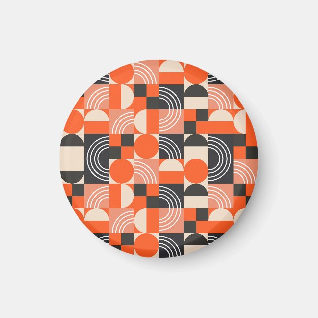 Bright geometric color block pattern. magnet (Front)