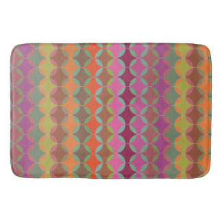 Bright Geometric Color Harmonies Bath Mat