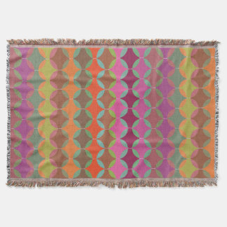 Bright Geometric Color Harmonies Throw Blanket