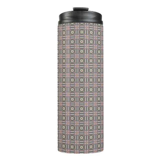 Bright Geometric Design  Thermal Tumbler (Front)