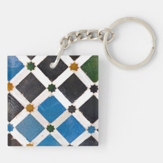 Bright Geometric Moroccan Pattern Keychain
