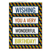 Bright Geometric Pattern, Birthday (Front)