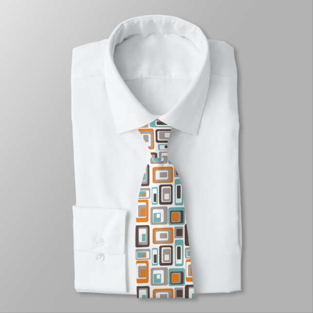 Bright geometric pattern. neck tie (Tied)