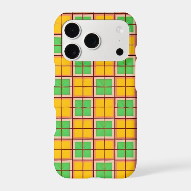 Bright Geometric Pattern with Symmetrical Shapes Iphone Case (Back)