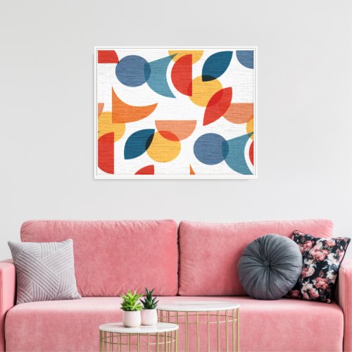 Bright Geometric Retro Abstract Midcentury Modern Canvas Print