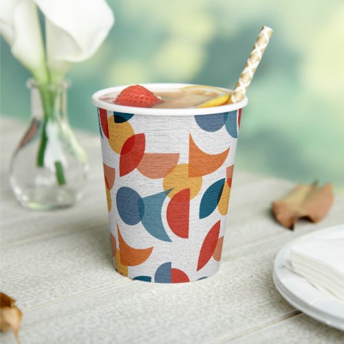 Bright Geometric Retro Abstract Midcentury Modern Paper Cups