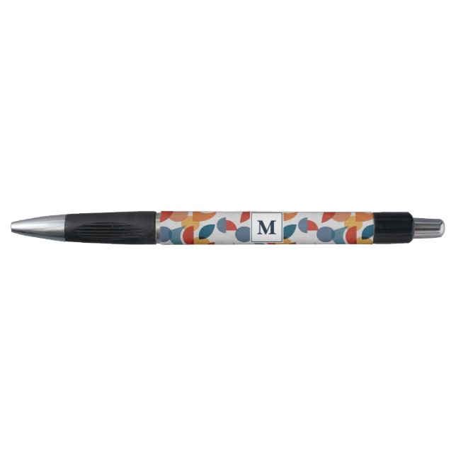 Bright Geometric Retro Abstract Midcentury Modern  Pen (Front)