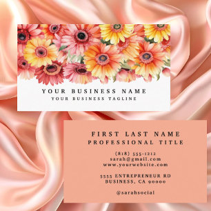 Bright Gerbera Daisies Flowers Business Cards