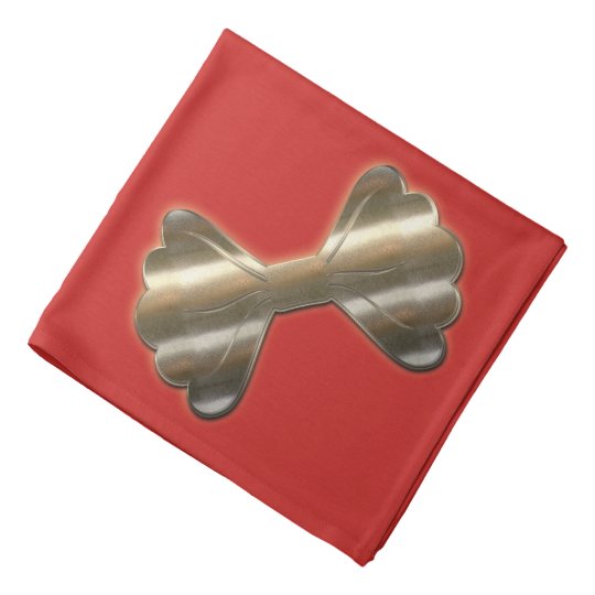bright giant gold bow pet holiday bandana zazzle com