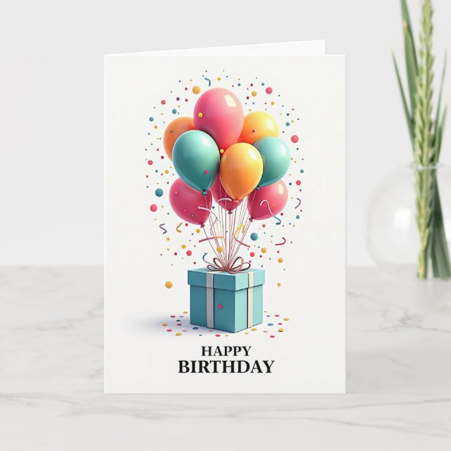 Bright Gift Birthday Card (Front)