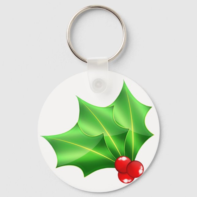 Bright_glass_hollies Keychain (Front)