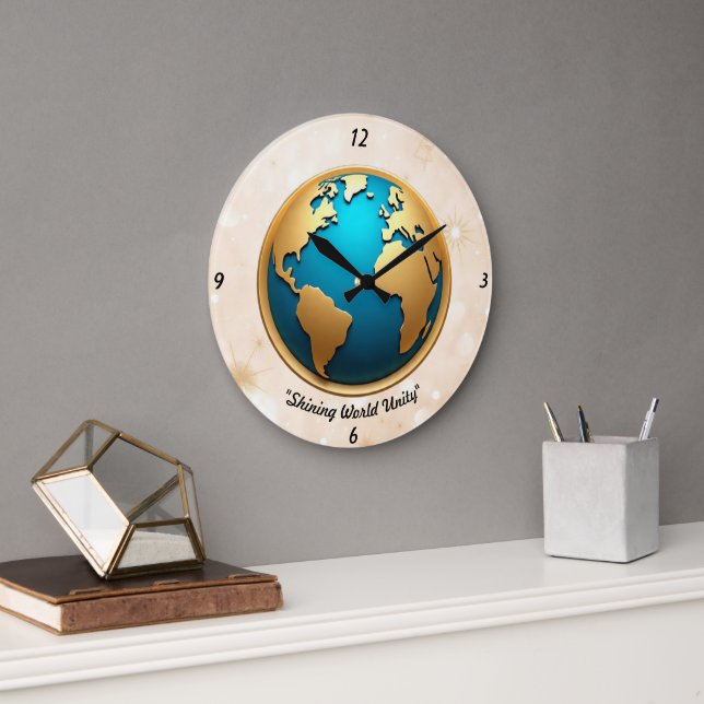 "Bright Global Aura" Large Clock (Office)