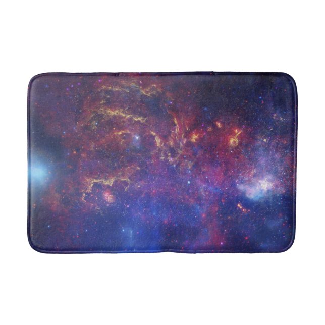 Bright Glowing Galaxy in Outer Space Bathroom Mat (Front)