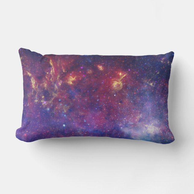 Bright Glowing Galaxy in Outer Space Lumbar Pillow (Front)