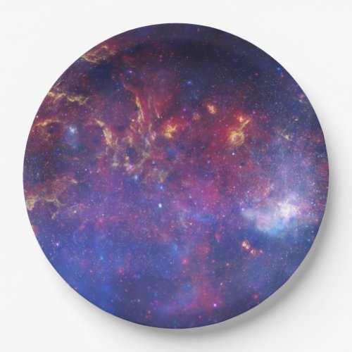 Bright Glowing Galaxy in Outer Space Paper Plates
