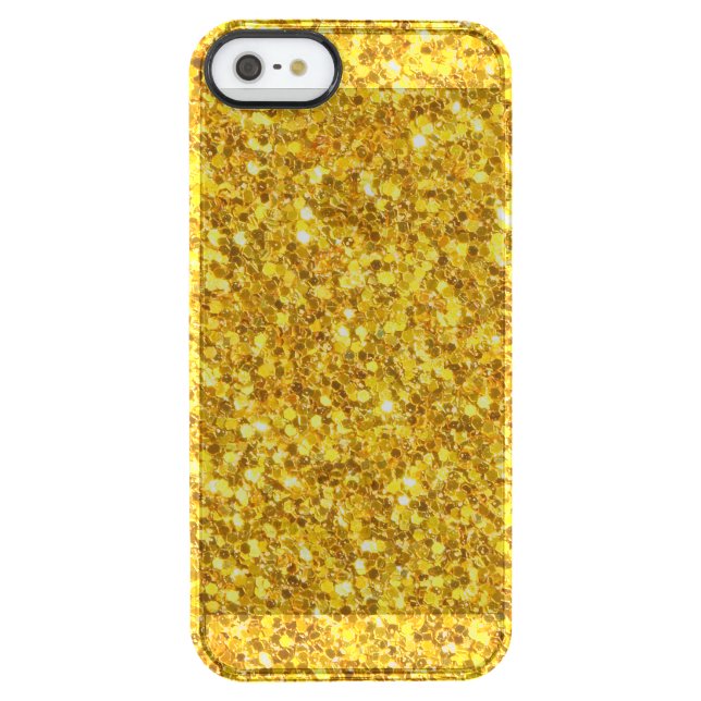 Bright Gold Glitter Pattern Uncommon iPhone Case (Back)