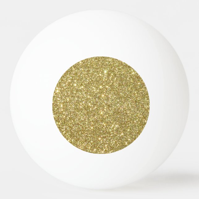 Bright Gold Glitter Sparkles Ping-Pong Ball (Front)