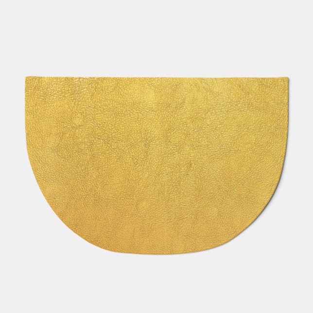 Bright Gold Leather: Textured Background Doormat (Front)