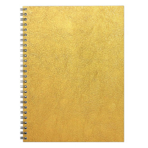 Bright Gold Leather: Textured Background Notebook