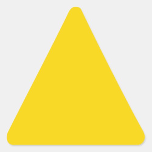 Bright Golden Yellow Color Only Custom Products Triangle Sticker