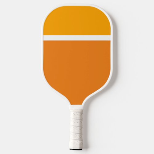 Bright Golden Yellow White Orange Color Block Pickleball Paddle