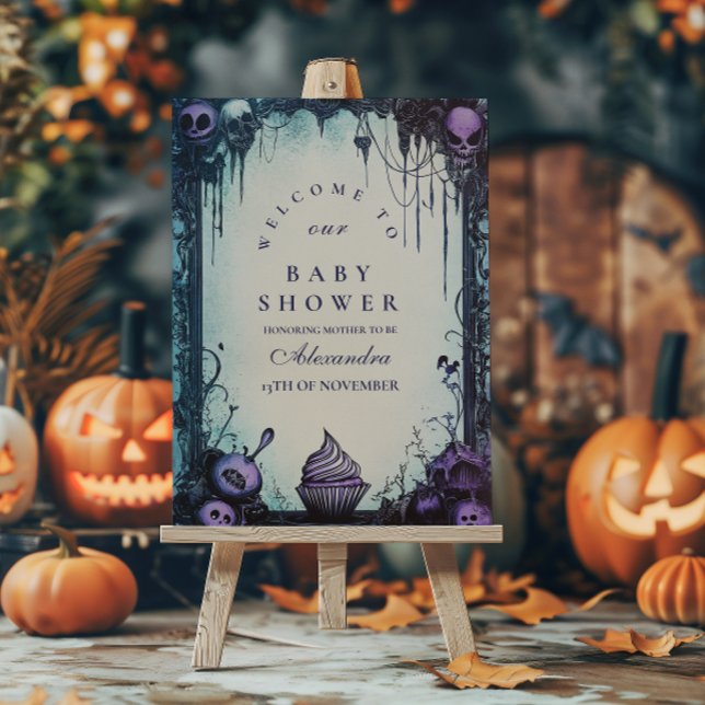 Bright Gothic Halloween Baby Shower Foam Board (Creator Uploaded)