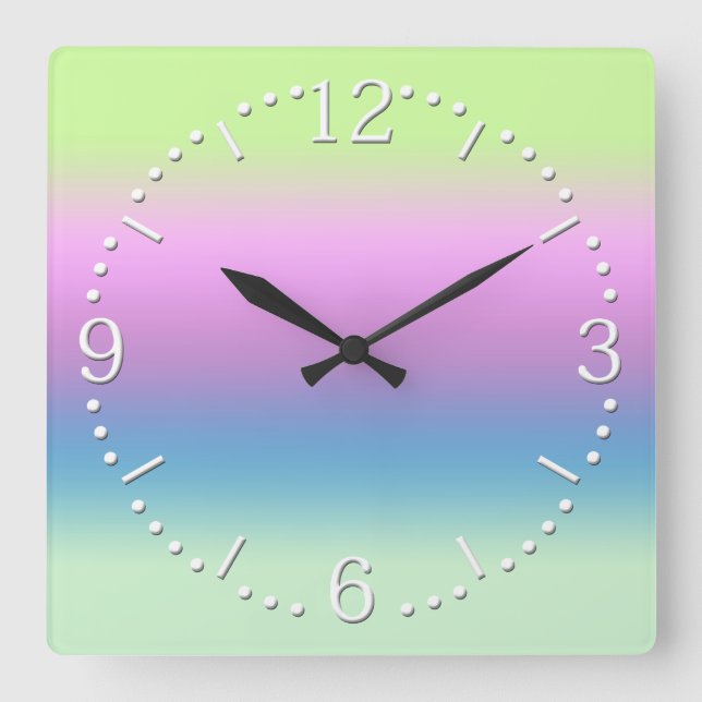 Bright gradient. large clock (Front)