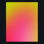 Bright Gradient Pink Yellow Poster<br><div class="desc">Abstract Colorful - Gradient - Aura – Yellow and Pink</div>