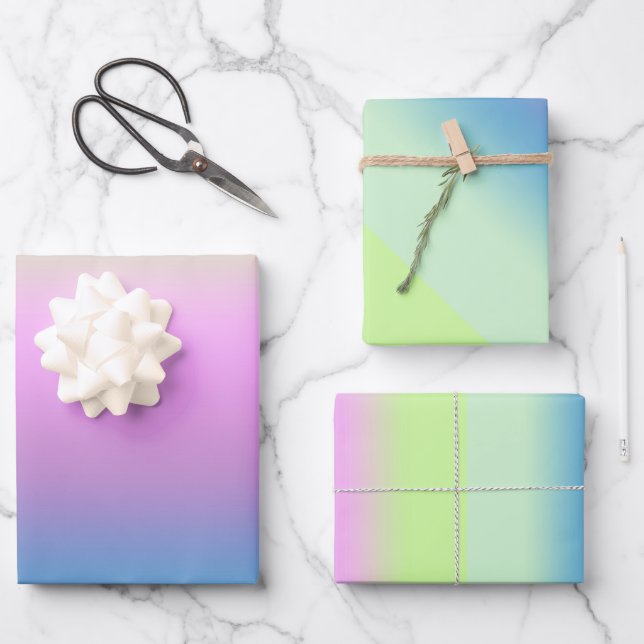 Bright gradient. wrapping paper sheets (Front)