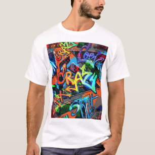 Bright graffiti, urban graphic design. T-Shirt