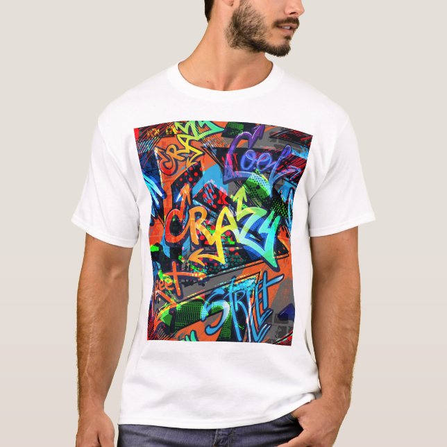 Bright graffiti, urban graphic design. T-Shirt (Front)