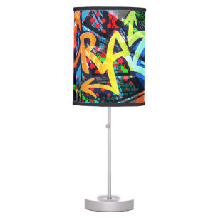 Bright graffiti, urban graphic design. table lamp