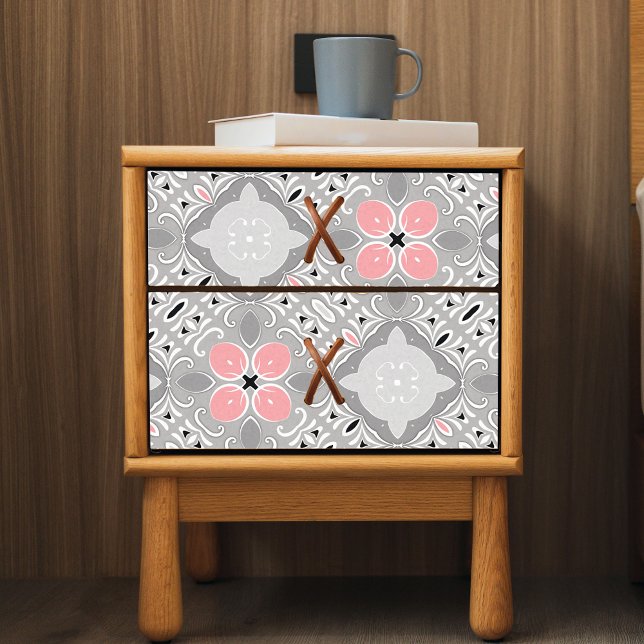 Bright Gray And Pink Intricate Elegant Ornate Tissue Paper (Creator Uploaded)