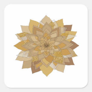 Bright Gray GOLDEN FLORAL MANTRA Craft Sticker