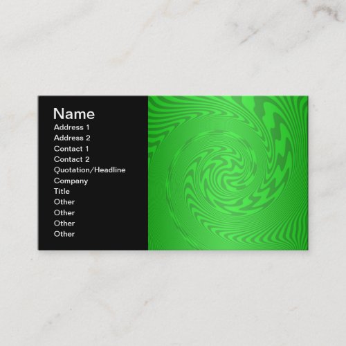 Bright Green Abstract Design Business Card Template