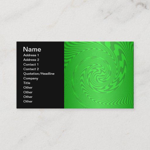 Customizable Bright Green Abstract Design Business Card Template
