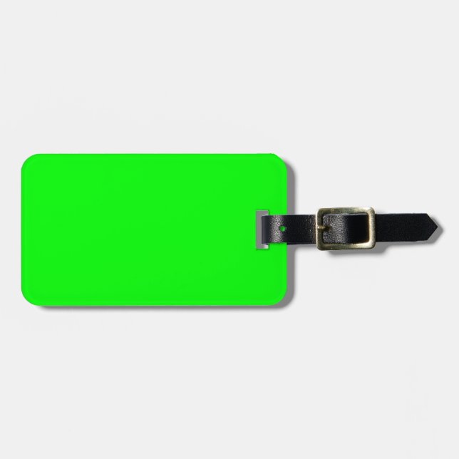 Bright Green Acrylic Luggage Tag (Front Horizontal)
